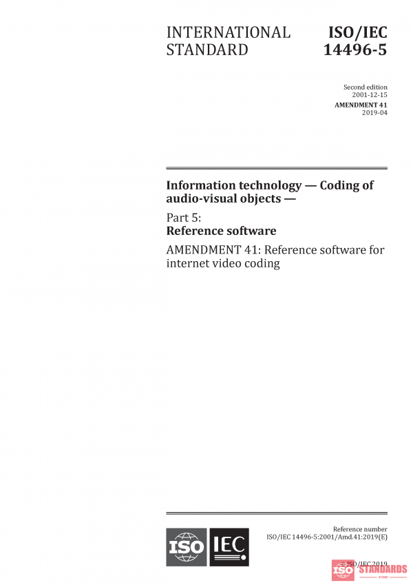 ISO/IEC 14496-5:2001/AMD41:2019 PDF