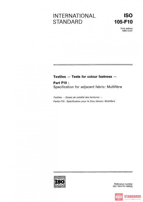 ISO 105-F10:1989 PDF