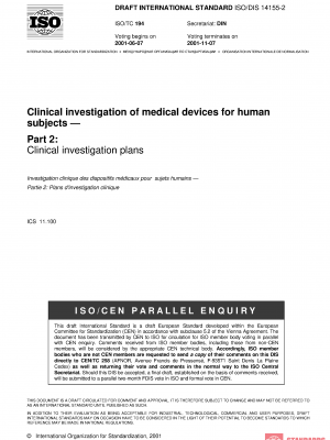ISO/DIS 14155 2:2003 PDF