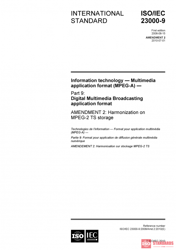 ISO/IEC 23000-9:2008/AMD2:2010 PDF