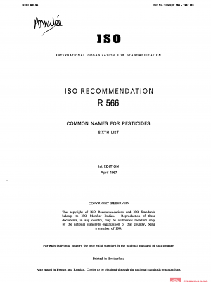 ISO/R 566:1967 PDF