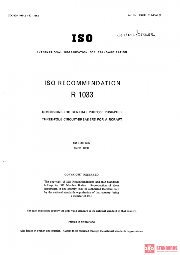 ISO/R 1033:1969 PDF