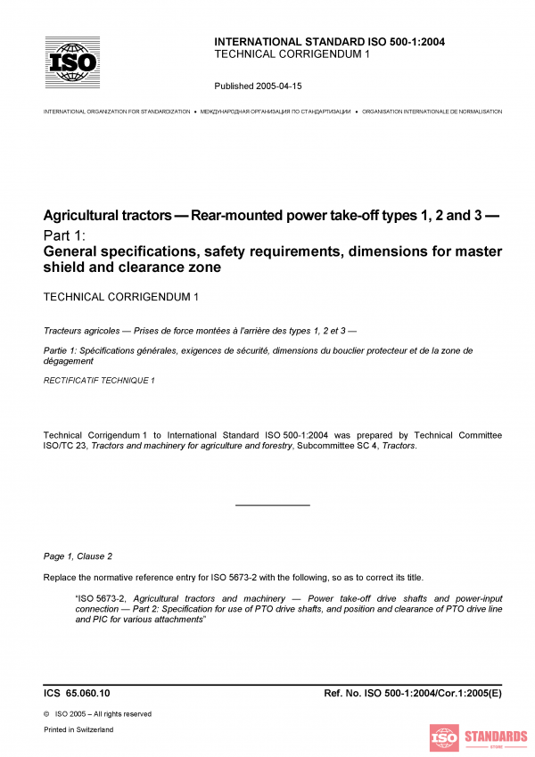 ISO 500-1:2004/Cor 1:2005 PDF