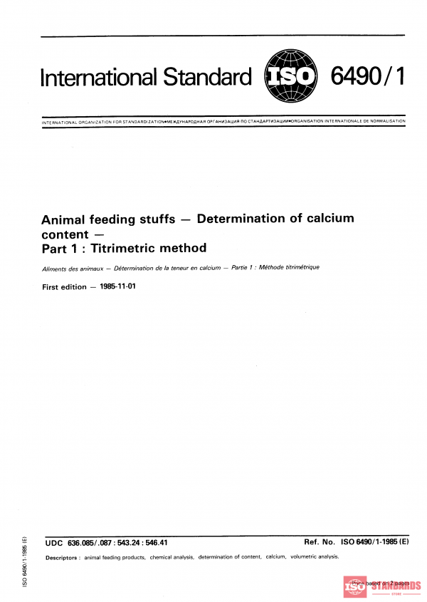 ISO 6490-1:1985 PDF