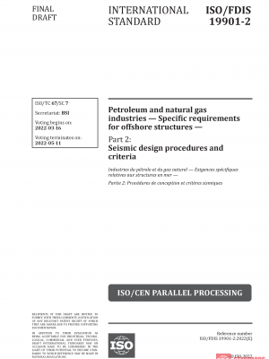 ISO/FDIS 19901 Draft – 2:2022 PDF
