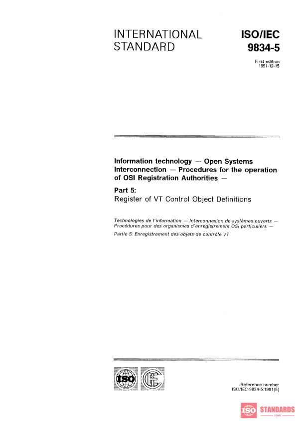 ISO/IEC 9834-5:1991 PDF