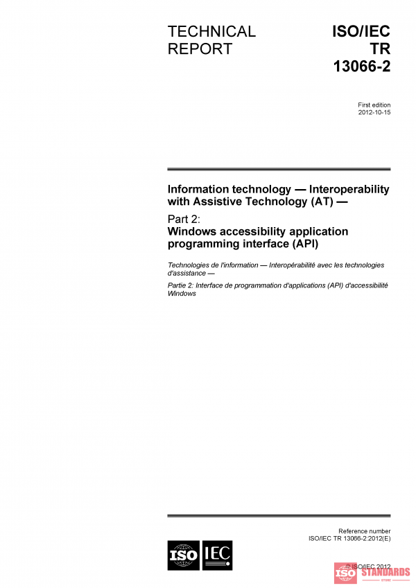 ISO/IEC TR 13066-2:2012 PDF