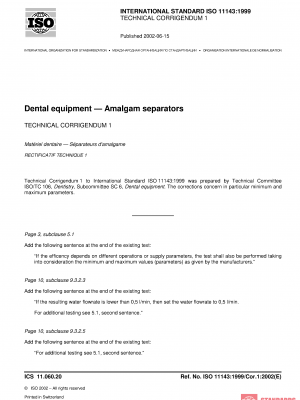 ISO 11143:1999/Cor 1:2002 PDF