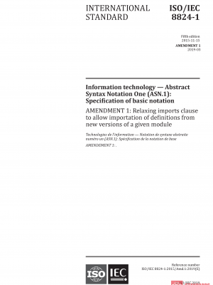 ISO/IEC 8824-1:2015/Amd 1:2019 PDF