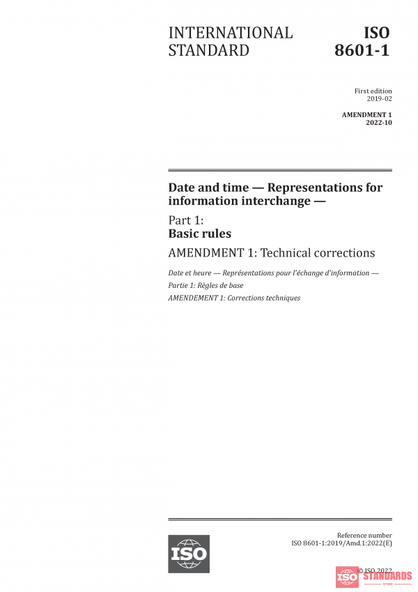 ISO 8601-1:2019/Amd 1:2022 PDF
