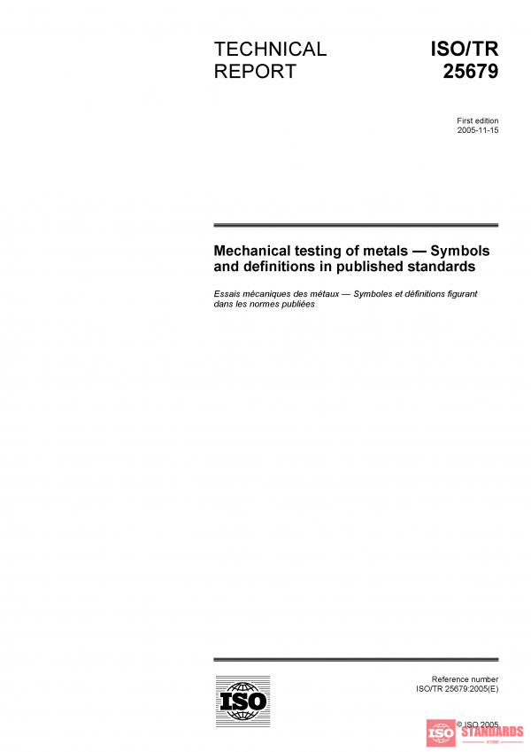 ISO/TR 25679:2005 PDF