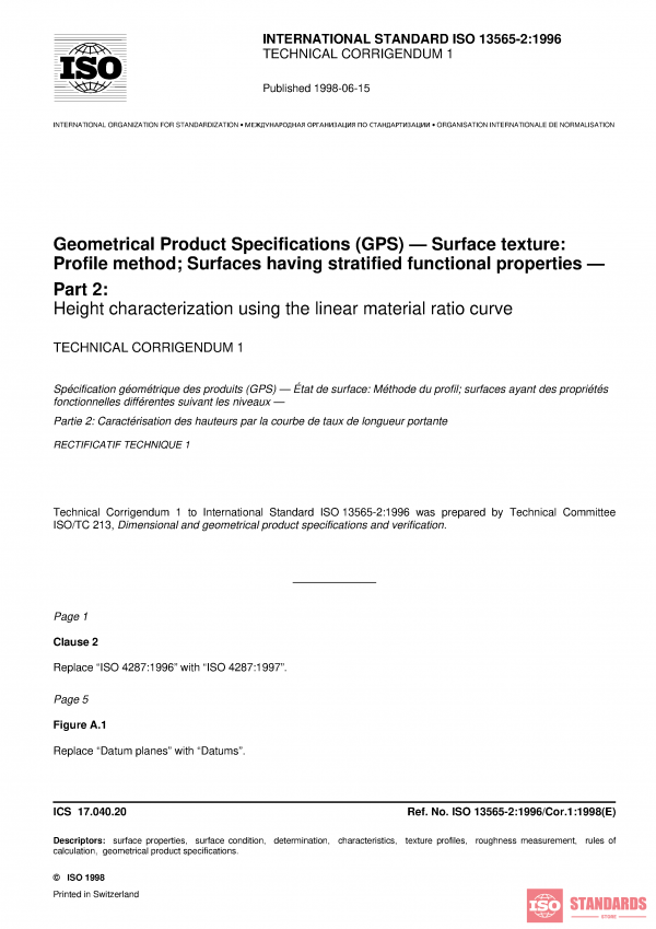 ISO 13565-2:1996/Cor 1:1998 PDF