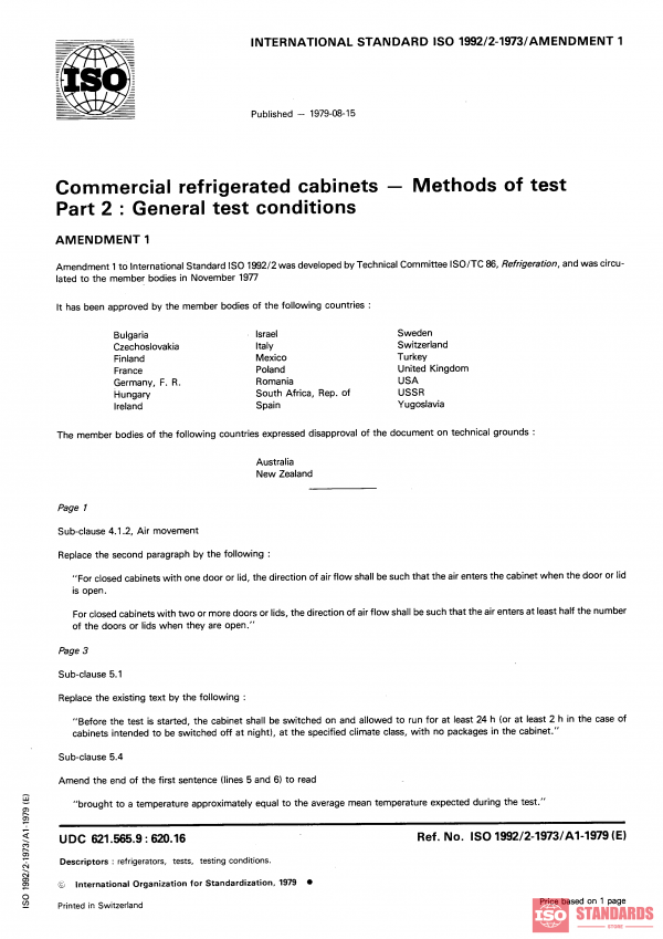 ISO 1992-2:1973/Amd 1:1979 PDF