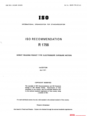 ISO/R 1758:1971 PDF
