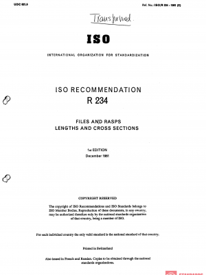 ISO/R 234:1961 PDF
