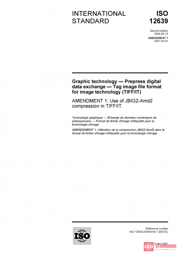 ISO 12639:2004/Amd 1:2007 PDF