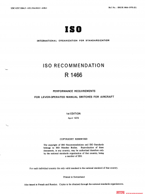 ISO/R 1466:1970 PDF