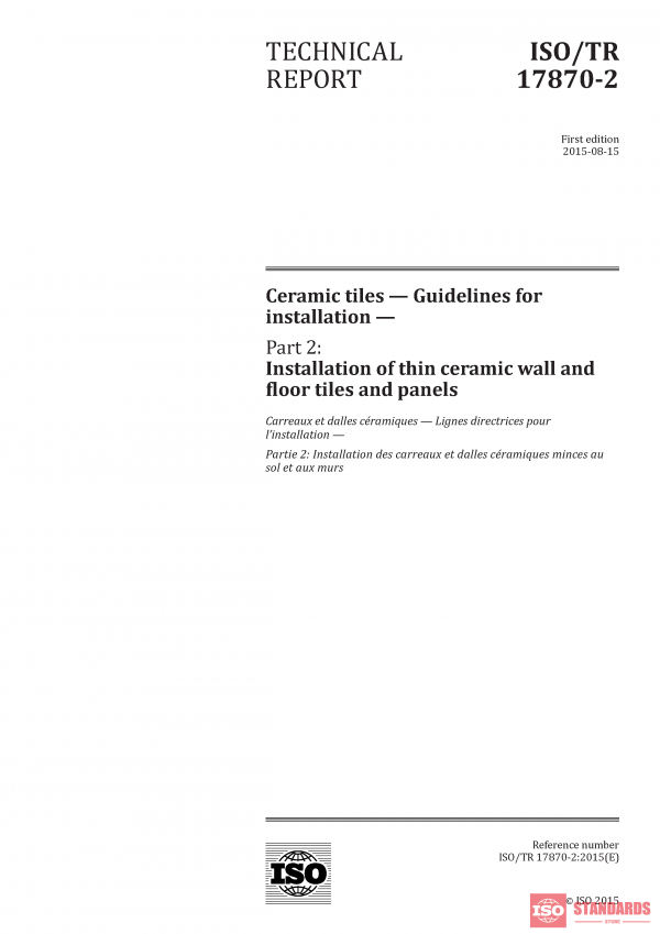 ISO/TR 17870-2:2015 PDF
