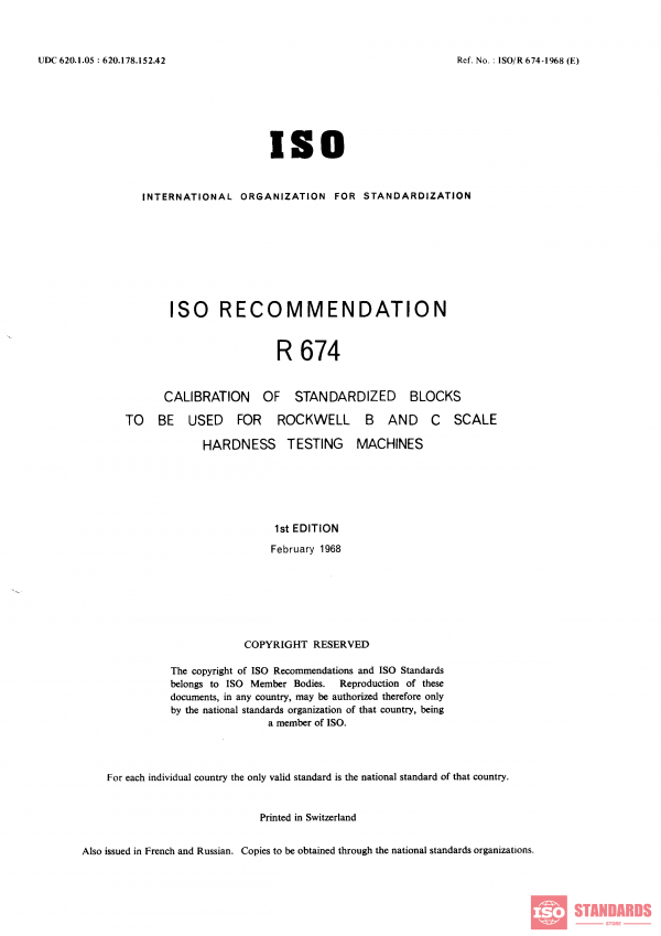 ISO/R 674:1968 PDF
