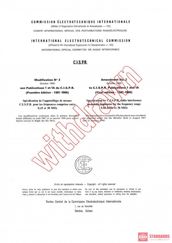CISPR 1A:1966/AMD2:1969 PDF