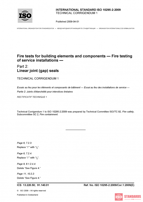 ISO 10295-2:2009/Cor 1:2009 PDF