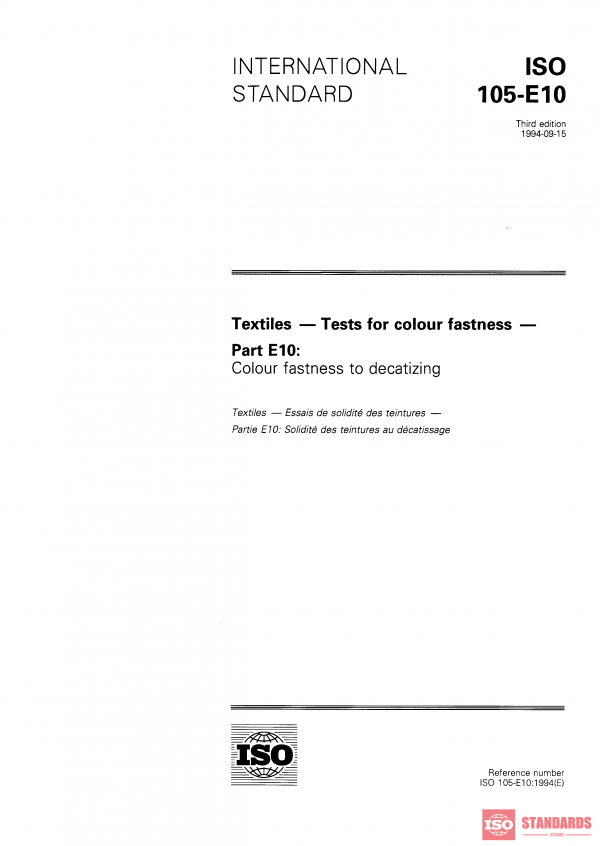 ISO 105-E10:1994 PDF