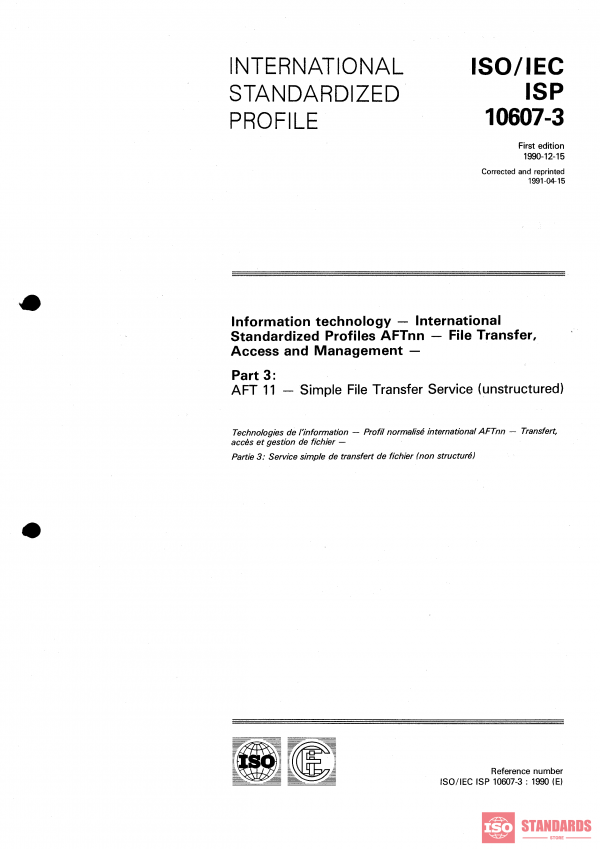 ISO/IEC ISP 10607-3:1990 PDF