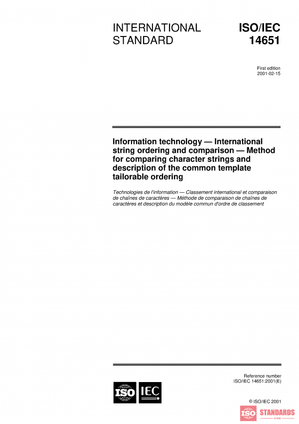 ISO/IEC 14651:2001 PDF