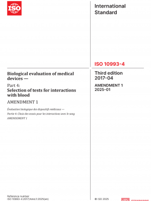 ISO 10993-4:2017/Amd 1:2025 PDF