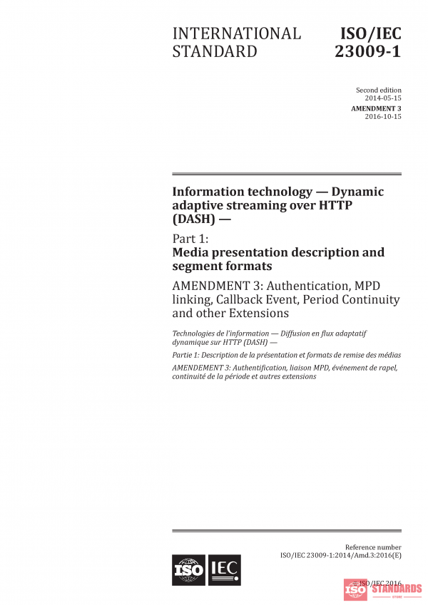 ISO/IEC 23009-1:2014/Amd 3:2016 PDF