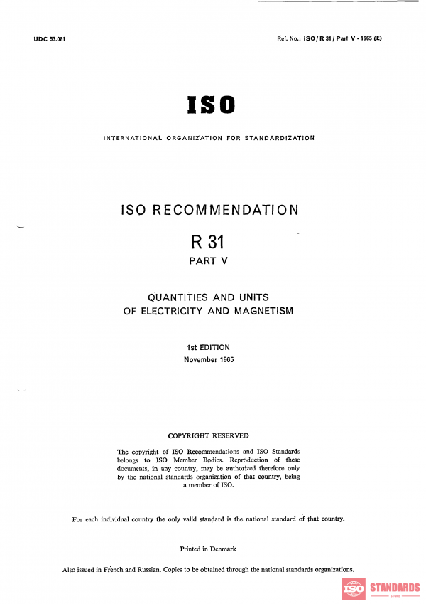 ISO/R 31-5:1965 PDF