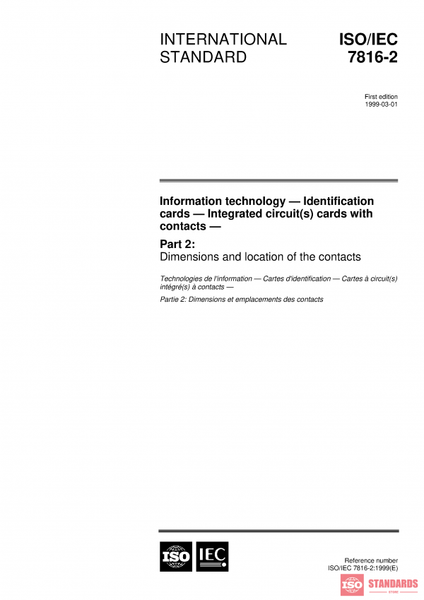 ISO/IEC 7816-2:1999 PDF