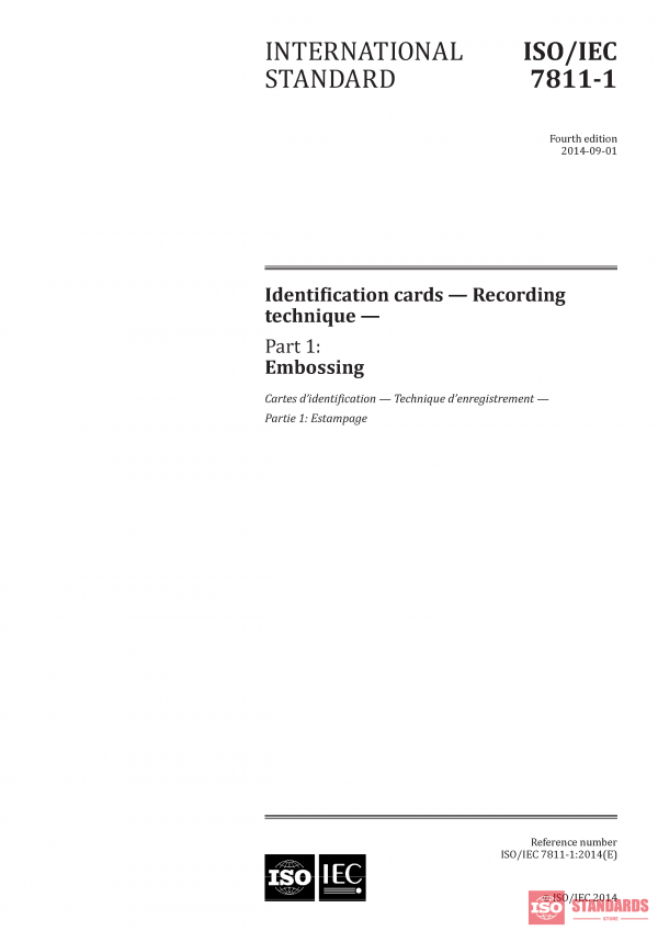 ISO/IEC 7811-1:2014 PDF