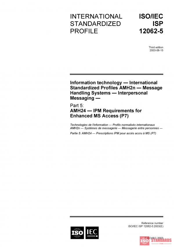 ISO/IEC ISP 12062-5:2003 PDF