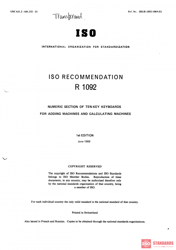 ISO/R 1092:1969 PDF
