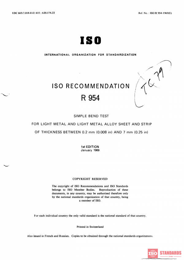 ISO/R 954:1969 PDF