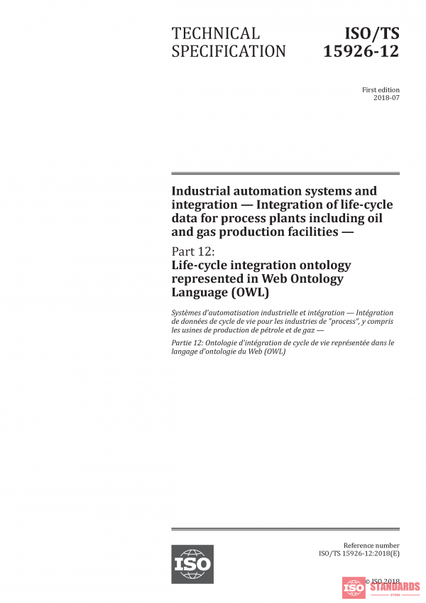 ISO/TS 15926-12:2018 PDF