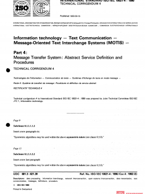 ISO/IEC 10021-4:1990/Cor 4:1992 PDF