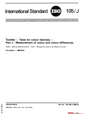 ISO 105-J:1982 PDF