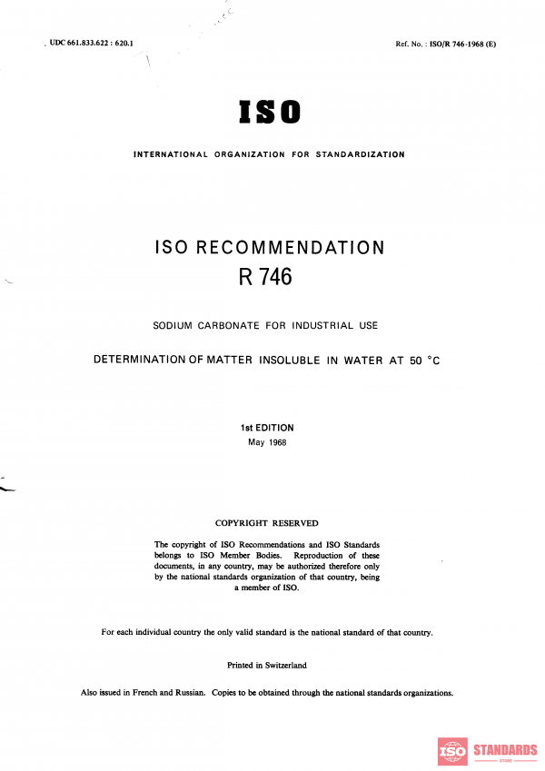 ISO/R 746:1968 PDF