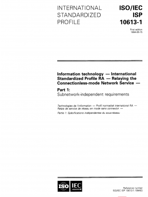 ISO/IEC ISP 10613-1:1994 PDF