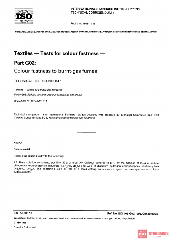 ISO 105-G02:1993/Cor 1:1995 PDF