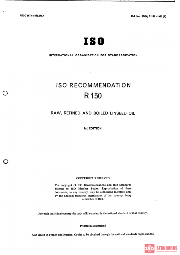 ISO/R 150:1960 PDF