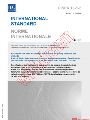 CISPR 16-1-5:2003+AMD1:2012 CSV PDF