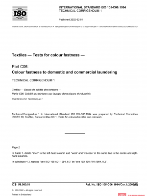 ISO 105-C06:1994/Cor 1:2002 PDF