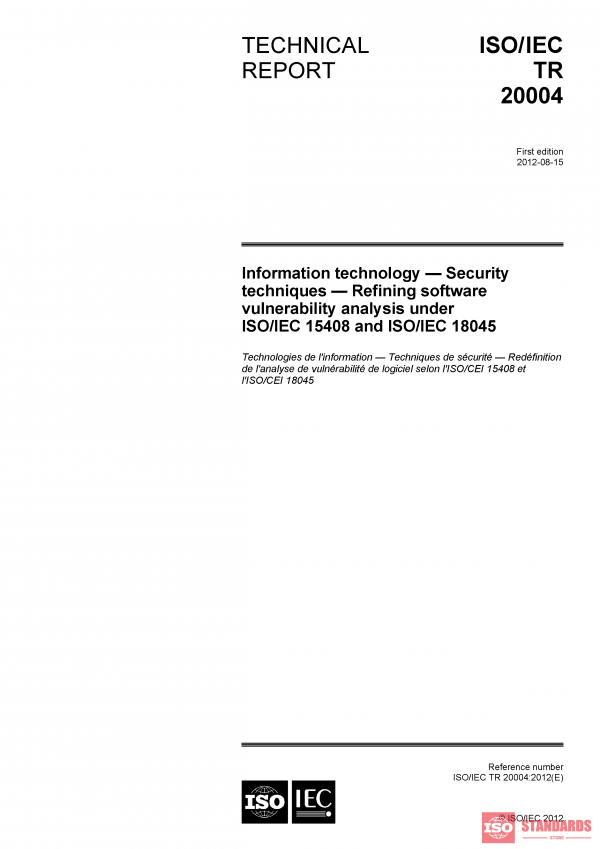 ISO/IEC TR 20004:2012 PDF