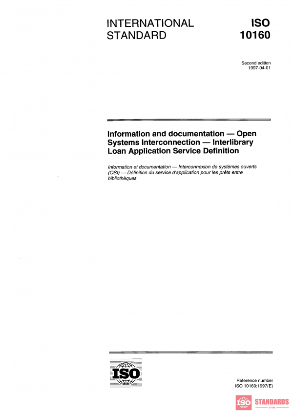 ISO 10160:1997 PDF