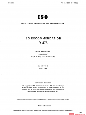 ISO/R 476:1966 PDF