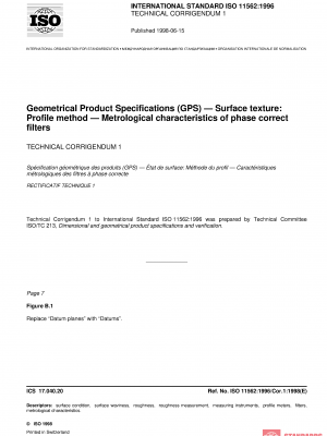 ISO 11562:1996/Cor 1:1998 PDF