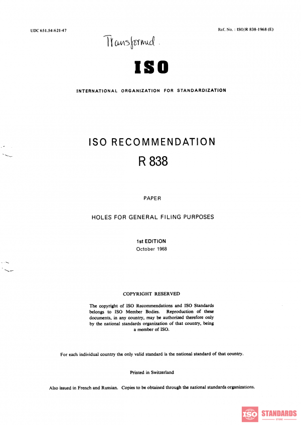 ISO/R 838:1968 PDF